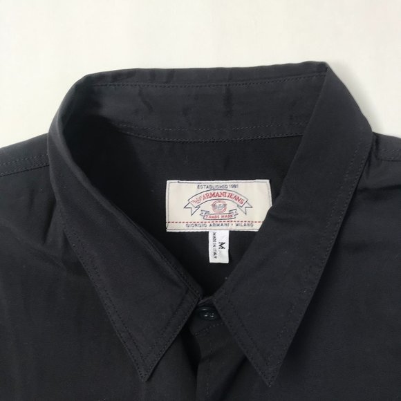 ARMANI black button up shirt - Picture 3 of 5